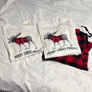 Matching Pajamas. 2 size Medium Shirts and 1 size Medium pants.